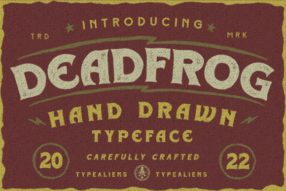 Deadfrog: The Bold Vintage Typeface for Authentic Design