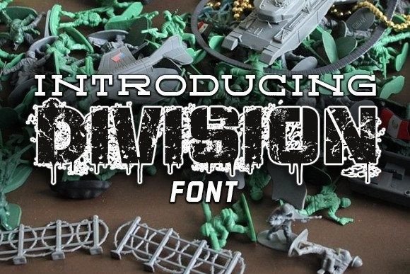 Division: A Cool and Grunge-Style Display Font for Bold Projects