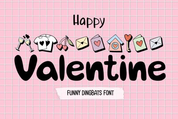Happy Valentine: A Playful Dingbats Font for Creative Projects