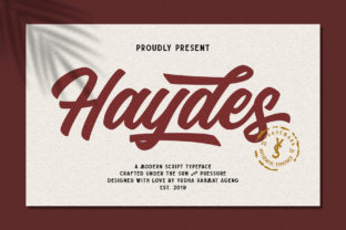 Haydes: A Playful Script Font with Bold Confidence
