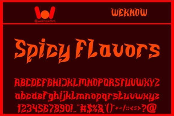 Spicy Flavors: A Display Font with Attitude